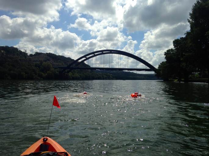 Got2Swim 11K - Close to Finish at Pennybacker Bridge